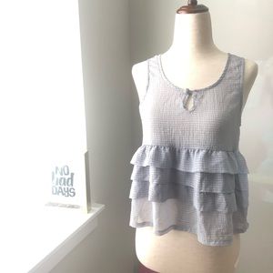 Kimchi Blue Sleeveless Ruffle Top XSMALL